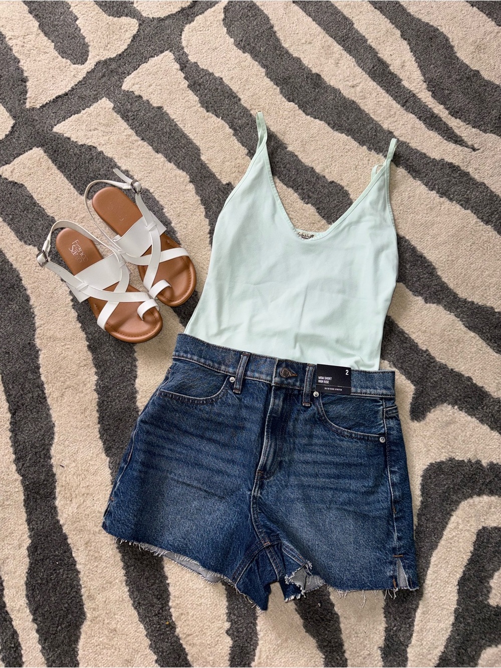 Free People Mint scoop neck Bodysuit